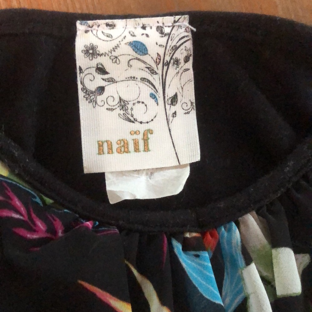 Naïf size medium flowy summer floral top blouse - Picture 3 of 6